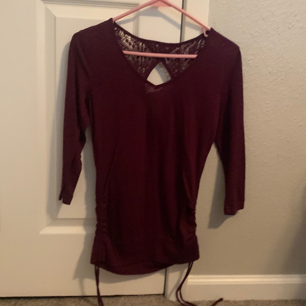 Purple cute long sleeve top